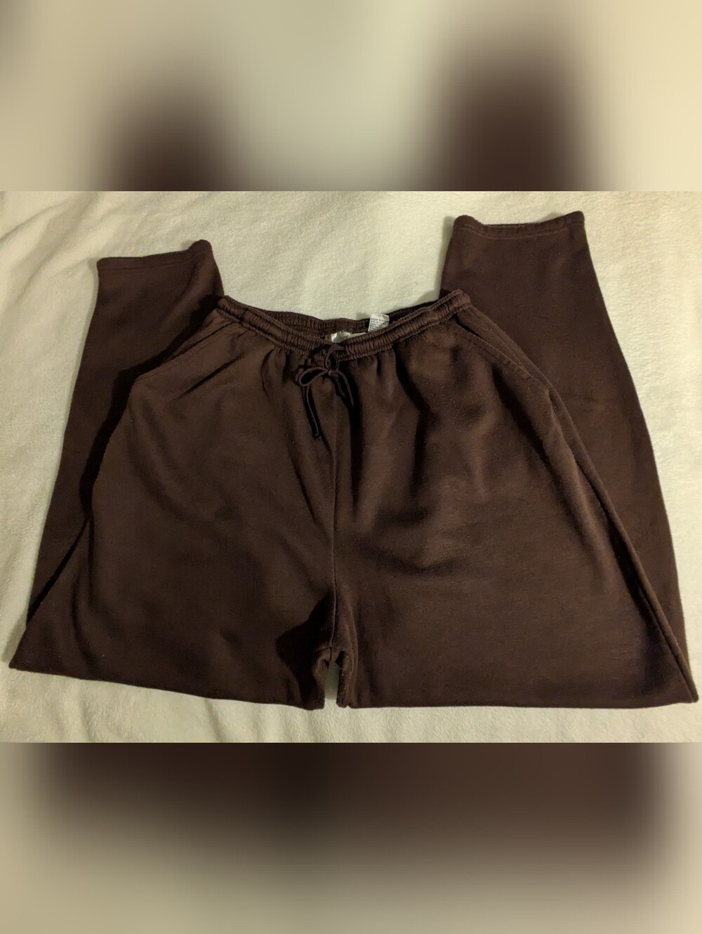 Jennifer Lauren Chocolate Brown Fleece Sweatpants Joggers Size XL